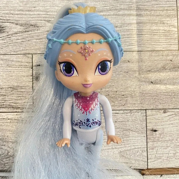 2015 Fisher Price Nickelodeon 6" Shimmer & Shine Layla Doll with Baby Blue Hair. - Picture 2 of 8